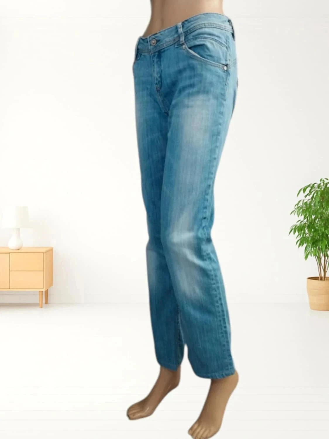 Vintage y2k Kaporal 5-jean - rechte pasvorm - lage taille - rekbaar - lichtblauw - – photo 6